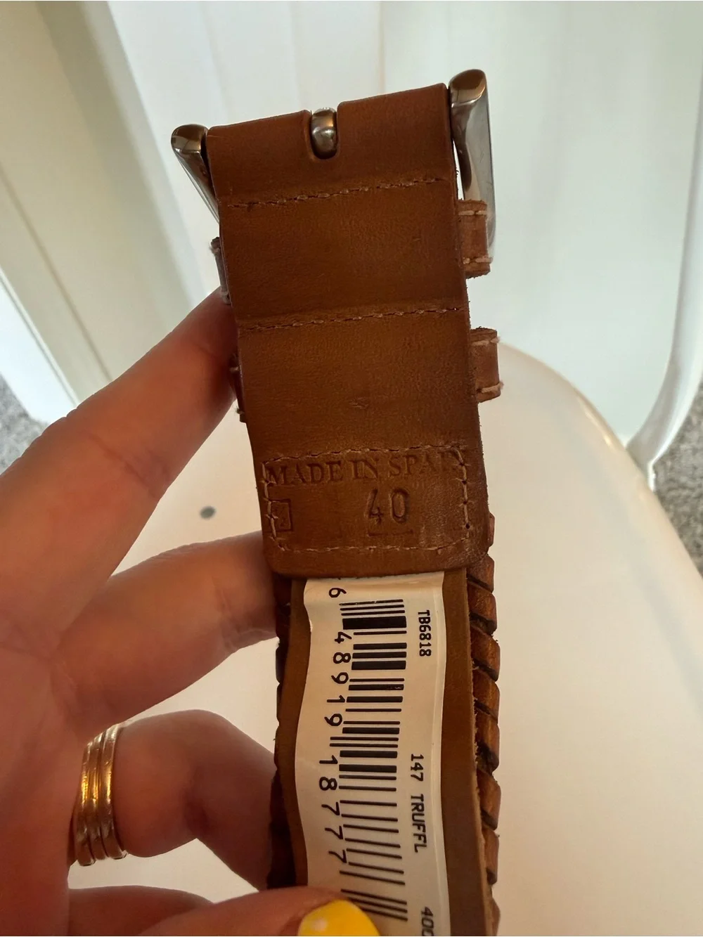 Tommy Bahama Braided Leather stretch Belt - Brown, new with tags